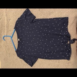 Old navy polka dot navy shirt size small